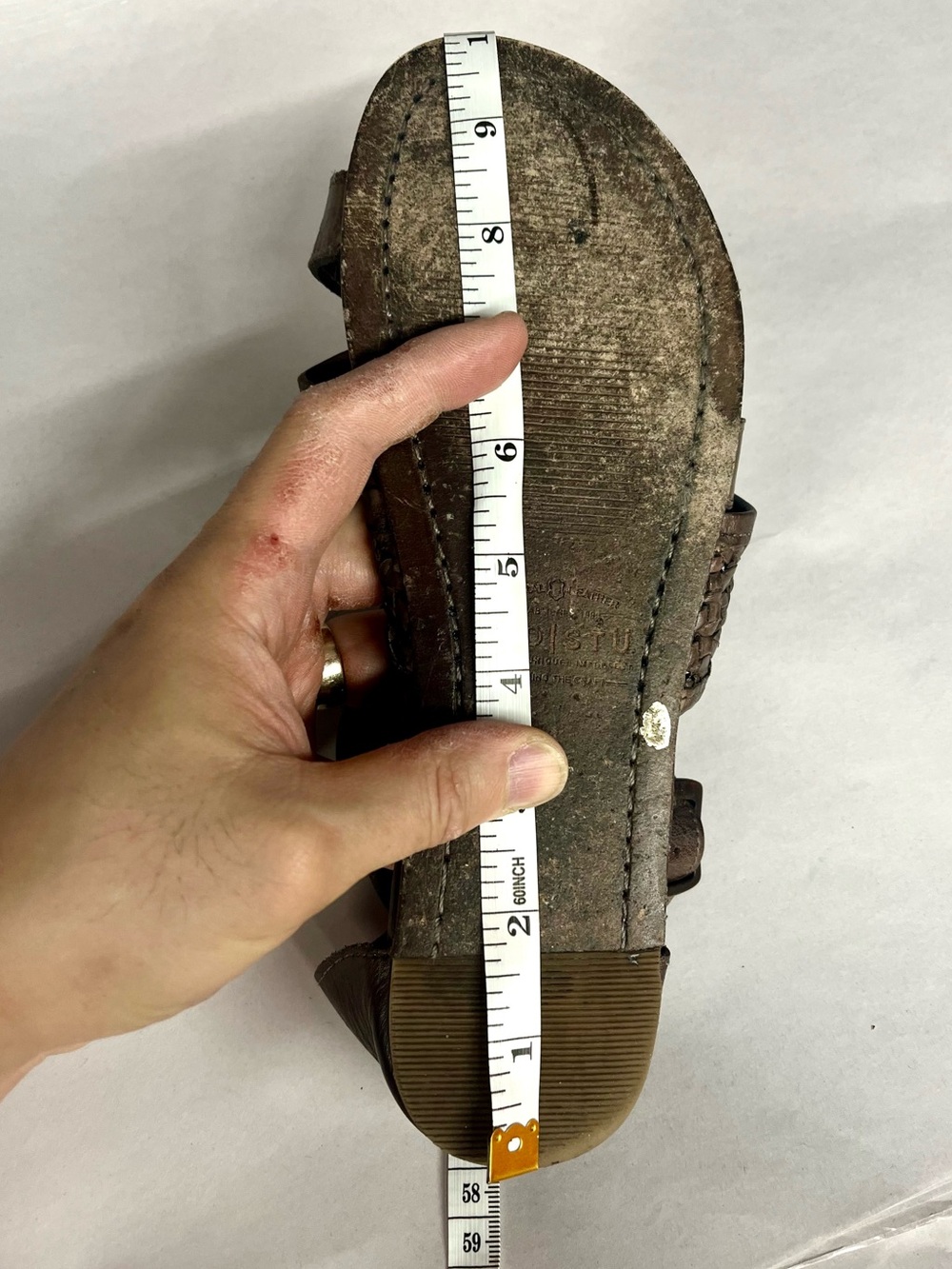 BED|STU Capriana Brown Woven Leather Double Ankle Strap Buckle Zip Sandal Size 9 - Picture 16 of 16